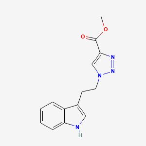 molecular formula C14H14N4O2 B8431506 Methyl 1-(2-(1H-indol-3-yl)ethyl)-1H-1,2,3-triazole-4-carboxylate 