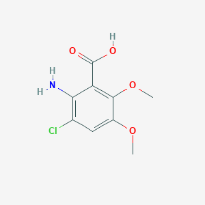molecular formula C9H10ClNO4 B8431509 3-Chloro-5,6-dimethoxyanthranilic acid 