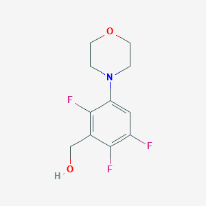 molecular formula C11H12F3NO2 B8431516 (2,3,6-Trifluoro-5-morpholinophenyl)methanol 