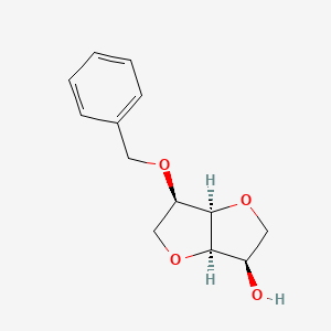 molecular formula C13H16O4 B8431544 (3R,3aR,6R,6aR)-6-benzyloxy-2,3,3a,5,6,6a-hexahydrofuro[3,2-b]furan-3-ol 