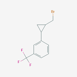 molecular formula C11H10BrF3 B8431592 1-(2-Bromomethyl-cyclopropyl)-3-trifluoromethyl-benzene 