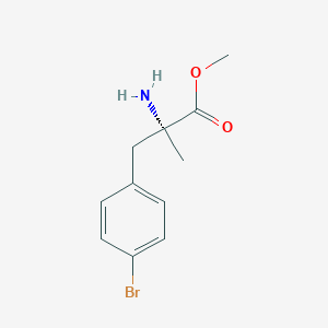 molecular formula C11H14BrNO2 B8431651 (R)-alpha-methyl-4-bromophenylalanine methyl ester 