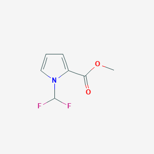 molecular formula C7H7F2NO2 B8431659 Methyl 1-(difluoromethyl)pyrrole-2-carboxylate 