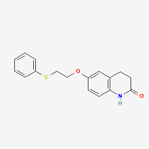 molecular formula C17H17NO2S B8431670 6-(2-Phenylmercapto-ethoxy)-3,4-dihydro-carbostyril 