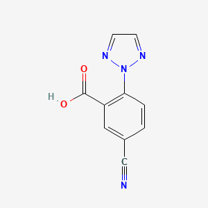 molecular formula C10H6N4O2 B8431765 5-cyano-2-(2H-1,2,3-triazol-2-yl)benzoic acid 