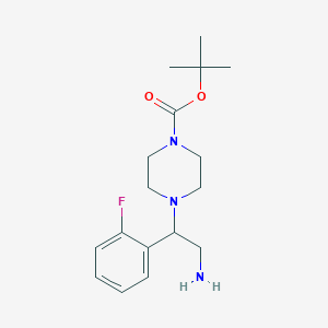 molecular formula C17H26FN3O2 B8431784 4-[2-Amino-1-(2-fluoro-phenyl)-ethyl]-piperazine-1-carboxylic acid tert-butyl ester CAS No. 444892-55-1