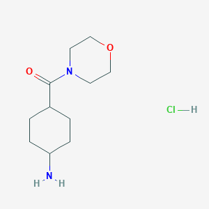 molecular formula C11H21ClN2O2 B8431789 (4-Amino-cyclo-hexyl)-morpholin-4-yl-methanone hydrochloride 