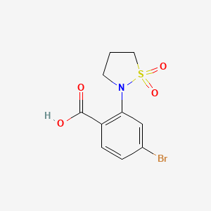molecular formula C10H10BrNO4S B8431819 4-Bromo-2-(1,1-dioxoisothiazolidin-2-yl)benzoic acid 