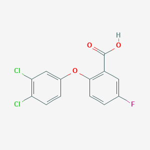 molecular formula C13H7Cl2FO3 B8431838 2-(3,4-Dichlorophenoxy)-5-fluoro-benzoic acid 