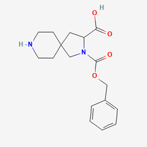 molecular formula C17H22N2O4 B8431840 2-((Benzyloxy)carbonyl)-2,8-diazaspiro[4.5]decane-3-carboxylic acid 