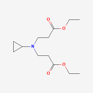 molecular formula C13H23NO4 B8431850 N-cyclopropyl-N,N-di(beta-carbethoxyethyl)amine 