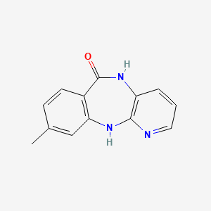 molecular formula C13H11N3O B8431856 5,11-Dihydro-9-methyl-6H-pyrido[2,3-b][1,4]benzodiazepin-6-one 