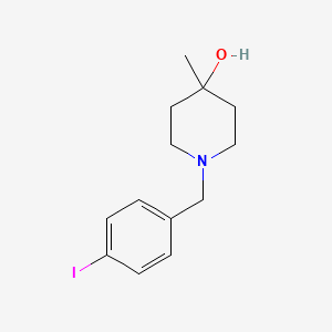 molecular formula C13H18INO B8431864 1-(4-Iodobenzyl)-4-methylpiperidin-4-ol 