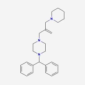 molecular formula C26H35N3 B8431873 Piperazine, 1-(diphenylmethyl)-4-(2-(1-piperidinylmethyl)-2-propenyl)- CAS No. 113913-43-2