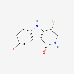 molecular formula C11H6BrFN2O B8431895 4-Bromo-8-fluoro-2,5-dihydro-1H-pyrido[4,3-b]indol-1-one 