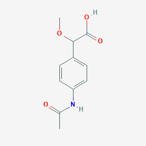 molecular formula C11H13NO4 B8431899 2-(4-Acetamidophenyl)-2-methoxyacetic acid 