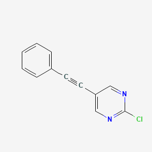 molecular formula C12H7ClN2 B8431931 2-Chloro-5-(phenylethynyl)pyrimidine 