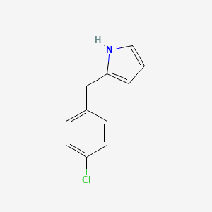 molecular formula C11H10ClN B8431988 2-(4-Chlorobenzyl)-1H-pyrrole CAS No. 86770-47-0
