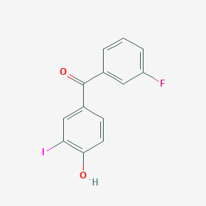 molecular formula C13H8FIO2 B8432004 (3-Fluorophenyl)(4-hydroxy-3-iodophenyl)methanone 
