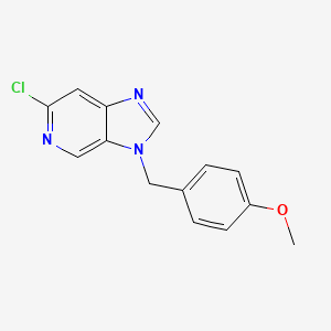 molecular formula C14H12ClN3O B8432011 6-chloro-3-(4-methoxybenzyl)-3H-imidazo[4,5-c]pyridine 