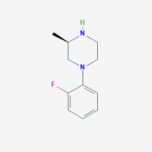 molecular formula C11H15FN2 B8432068 (3R)-1-(2-fluorophenyl)-3-methylpiperazine 