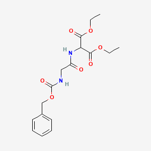 molecular formula C17H22N2O7 B8432103 diethyl 2-[[N-(benzyloxycarbonyl)glycyl]amino]malonate CAS No. 14769-29-0