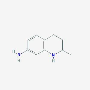 molecular formula C10H14N2 B8432114 7-Amino-2-methyl-1,2,3,4-tetrahydroquinoline 