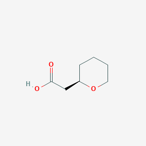 molecular formula C7H12O3 B8432132 (R)-2-(tetrahydro-2H-pyran-2-yl)acetic acid 