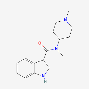 molecular formula C16H23N3O B8432147 2,3-Dihydro-1H-indole-3-carboxylic Acid methyl-(1-methyl-piperidin-4-yl)-amide 
