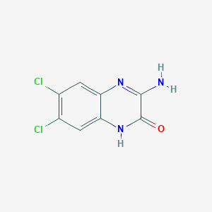 molecular formula C8H5Cl2N3O B8432152 3-Amino-6,7-dichloroquinoxalin-2(1H)-one 