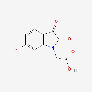 molecular formula C10H6FNO4 B8432156 2-(6-Fluoro-2,3-dioxoindolin-1-yl)acetic acid 