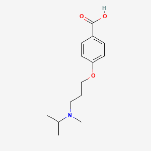 molecular formula C14H21NO3 B8432172 4-[3-[Methyl(propan-2-yl)amino]propoxy]benzoic acid 