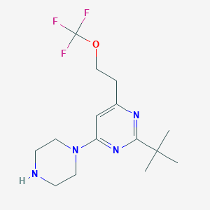 2-Tert-butyl-4-piperazin-1-yl-6-(2-trifluoromethoxyethyl)pyrimidine