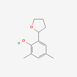 molecular formula C12H16O2 B8432200 2,4-Dimethyl-6-(tetrahydrofuran-2-yl)phenol 
