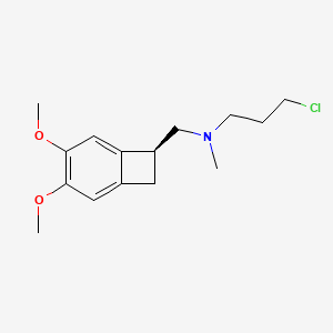 molecular formula C15H22ClNO2 B8432213 (S)-3-Chloro-N-((3,4-dimethoxybicyclo[4.2.0]octa-1,3,5-trien-7-yl)methyl)-N-methylpropan-1-amine 