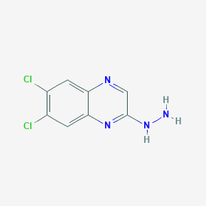 molecular formula C8H6Cl2N4 B8432232 2-Hydrazino-6,7-dichloroquinoxaline CAS No. 143007-16-3