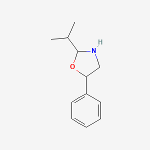 molecular formula C12H17NO B8432236 2-Isopropyl-5-phenyl-1,3-oxazolidine 