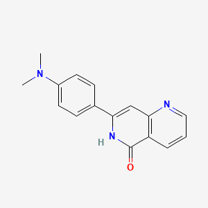 molecular formula C16H15N3O B8432273 7-(4-Dimethylaminophenyl)-[1,6]naphthyridin-5-ol 