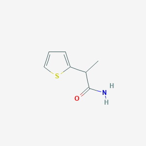 molecular formula C7H9NOS B8432278 2-(Thiophen-2-yl)propanamide 