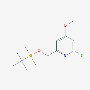 molecular formula C13H22ClNO2Si B8432310 2-(Tert-butyldimethylsilyloxy)methyl-6-chloro-4-methoxypyridine 