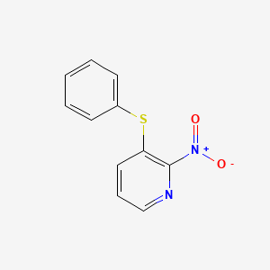 molecular formula C11H8N2O2S B8432324 2-Nitro-3-(phenylthio)pyridine 
