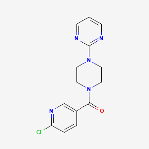 molecular formula C14H14ClN5O B8432349 (6-Chloro-pyridin-3-yl)-(4-pyrimidin-2-yl-piperazin-1-yl)-methanone 