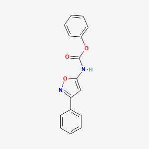 molecular formula C16H12N2O3 B8432366 Phenyl 3-phenylisoxazol-5-ylcarbamate 
