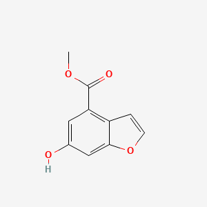 molecular formula C10H8O4 B8432375 6-Hydroxy-benzofuran-4-carboxylic acid methyl ester 