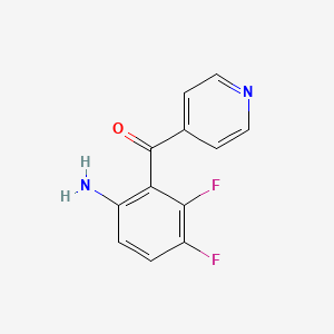 molecular formula C12H8F2N2O B8432422 (6-Amino-2,3-difluoro-phenyl)-pyridin-4-yl-methanone 