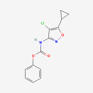 molecular formula C13H11ClN2O3 B8432430 (4-Chloro-5-cyclopropyl-isoxazol-3-yl)-carbamic acid phenyl ester 