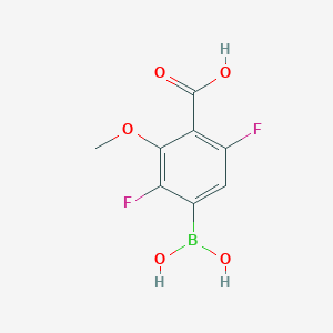 molecular formula C8H7BF2O5 B8432452 4-Borono-3,6-difluoro-2-methoxybenzoic acid 