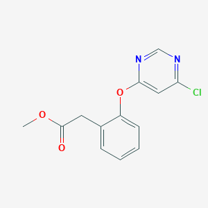 molecular formula C13H11ClN2O3 B8432465 Methyl {2-[(6-chloropyrimidin-4-yl)oxy]phenyl}acetate CAS No. 484064-87-1