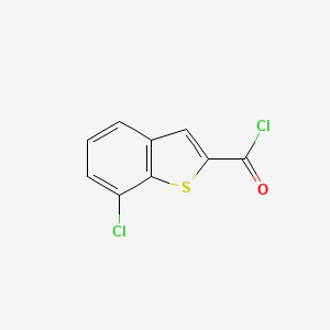 molecular formula C9H4Cl2OS B8432484 7-Chloro-2-benzo[b]thiophenecarboxylic acid chloride 