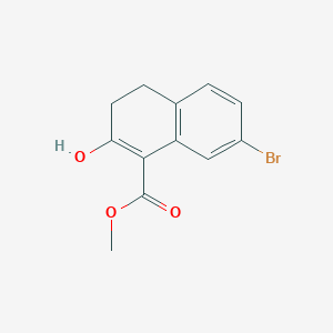 molecular formula C12H11BrO3 B8432515 Methyl 7-bromo-3,4-dihydro-2-hydroxy-1-naphthoate 